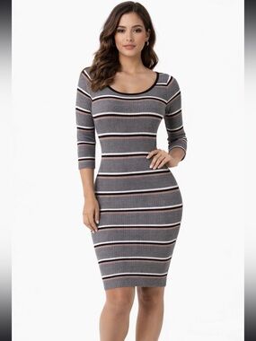 Striped Bodycon Dress Say What?